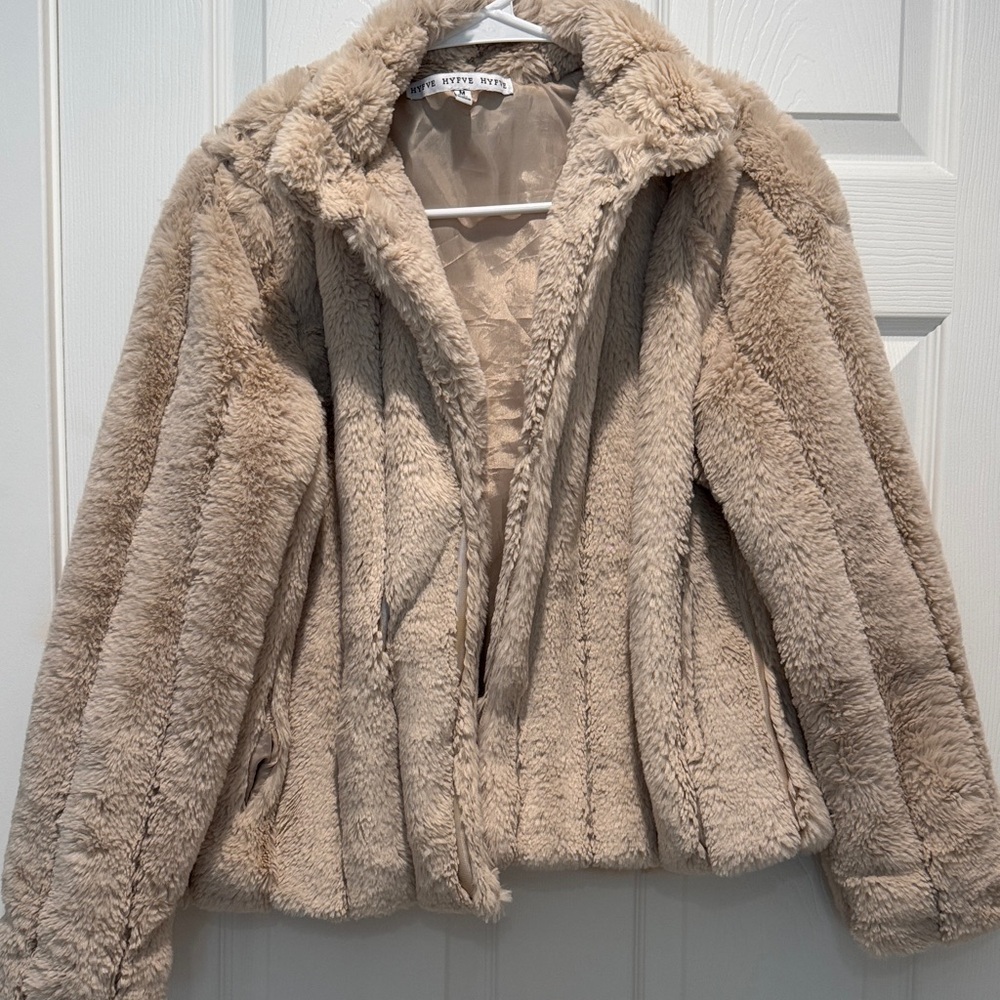 Women's Tan Teddy Jacket